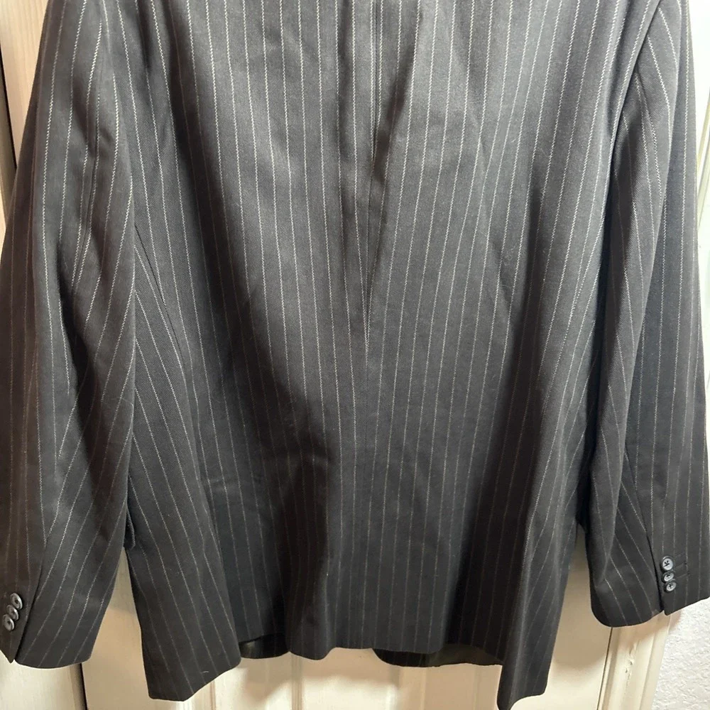 Banana Republic Tailored 3 Button Striped Blazer 42S Cotton Jacket‎
